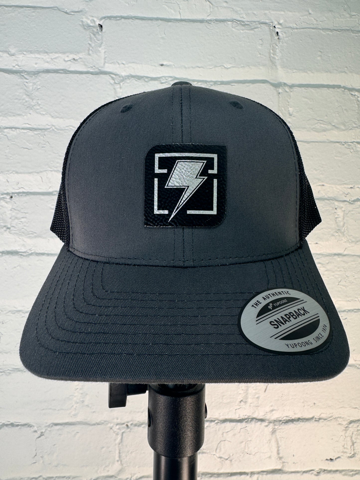 Half Stack Patch Hat - Silver Black