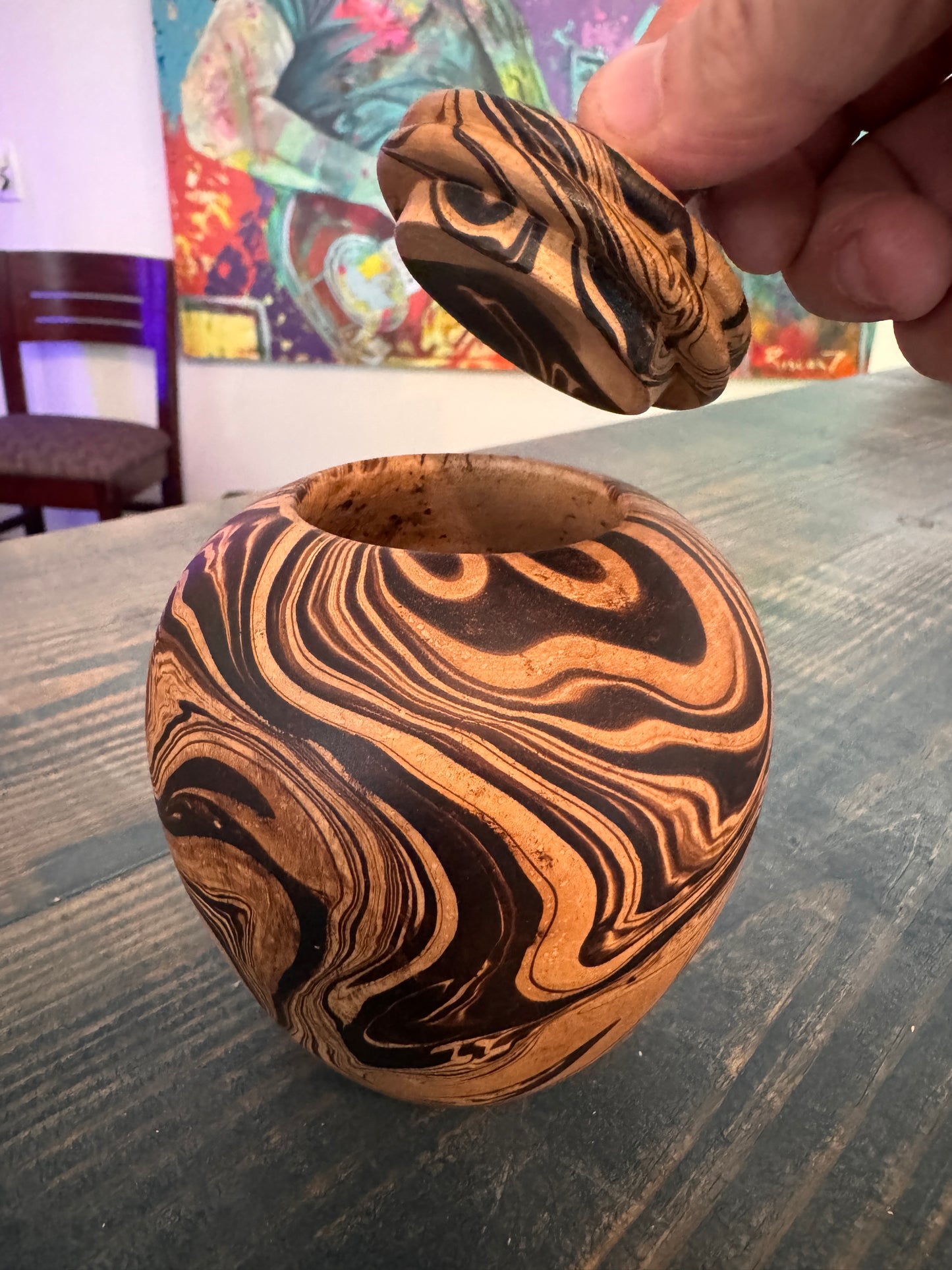 Smoked Mango Wood - Small Vase