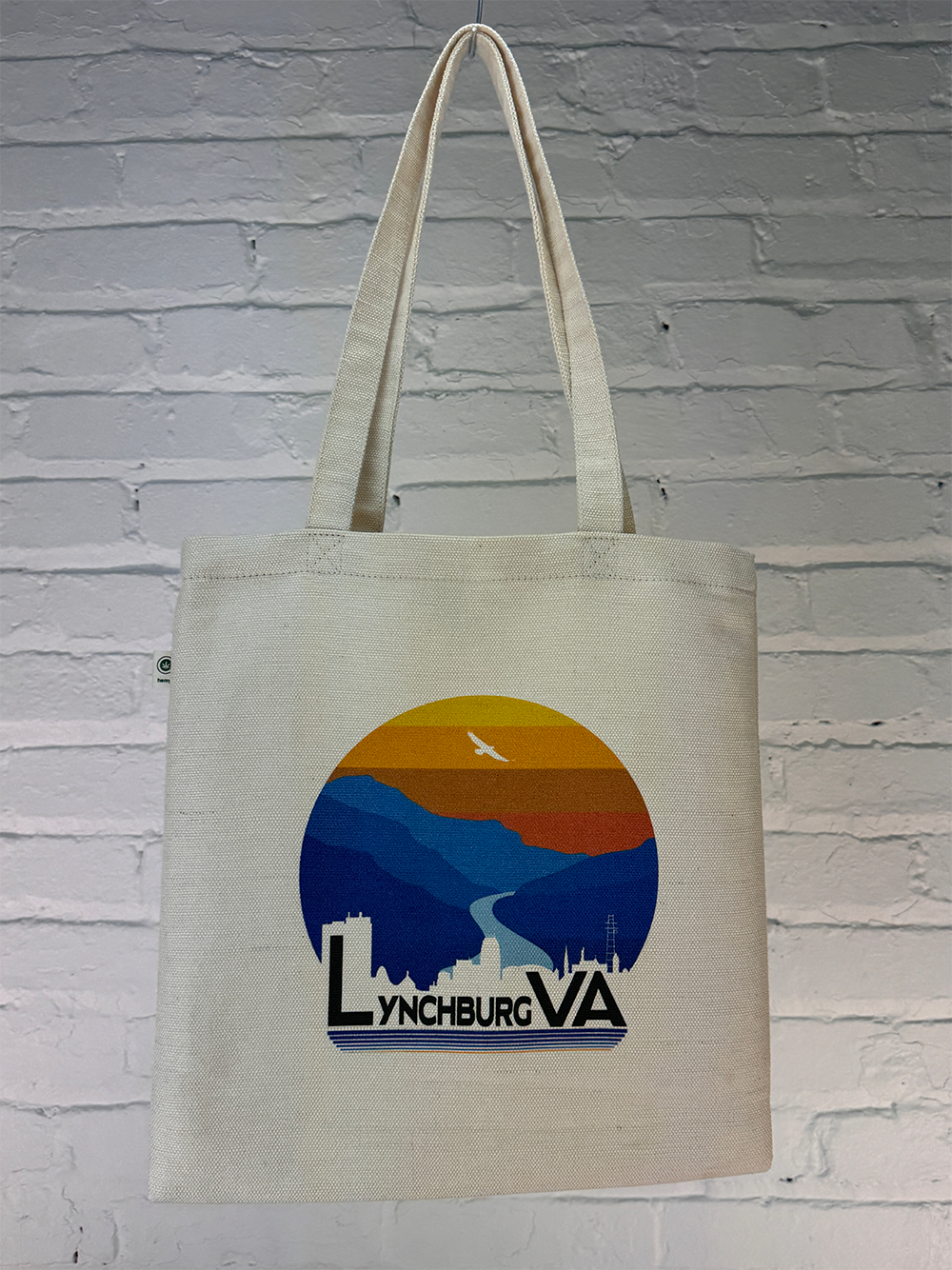 Natural Lynchburg Hemp Colorful Skyline Tote Bag
