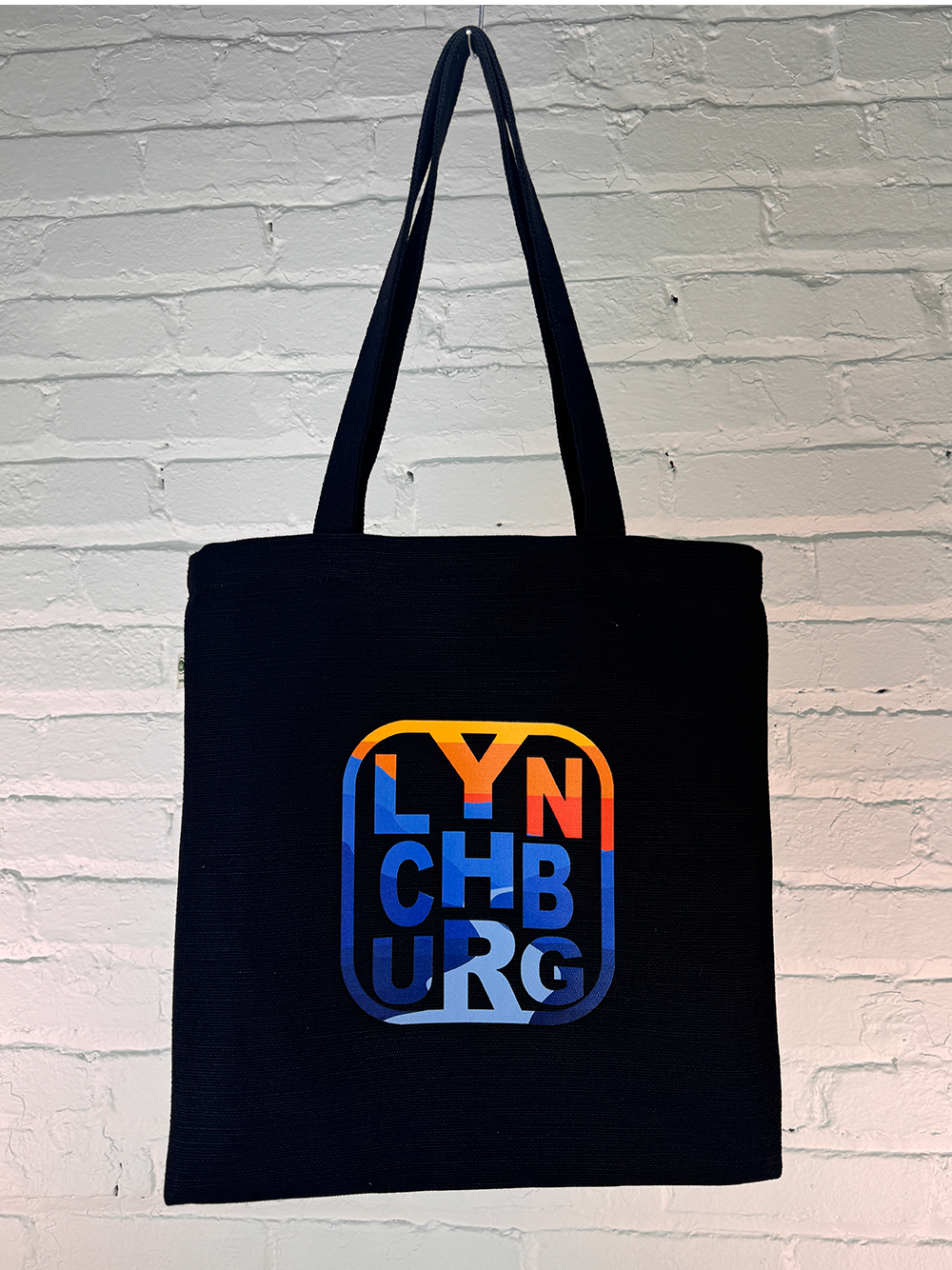 Black Lynchburg Hemp Colorful Wordmark Tote Bag