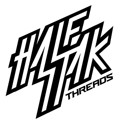 half stak threads logo in black